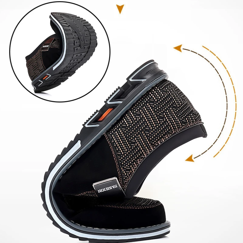 Quality Men Dress Shoes Brand Men's Casual Shoes Lazy Slip on Comfortable Male Flats Fashion Luxury Canva Shoes Erkek Ayakkabı 6