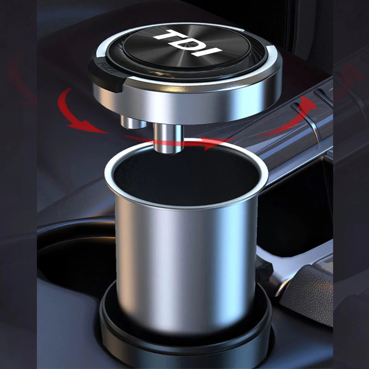 자동차 질감 재떨이, VW 폭스바겐 TDI TSI 골프 파사트 제타 콤비 투아렉 티구안 폴로 아마록용 액세서리