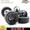 1/64 Model Car Wheels with Rubber All Terrain Tires BBS LM-R Refitting Parts for Off-road Vehicle HotWheels D: 17mm 1 Set 3
