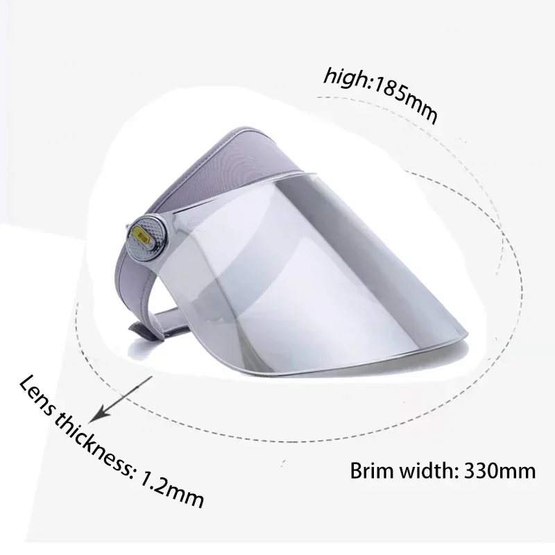 New Unisex Casual Sun Protection UV Protection Sun Hat Adjustable Full Face Protection Beach Cover Vacation Cycling Gary Visor 4