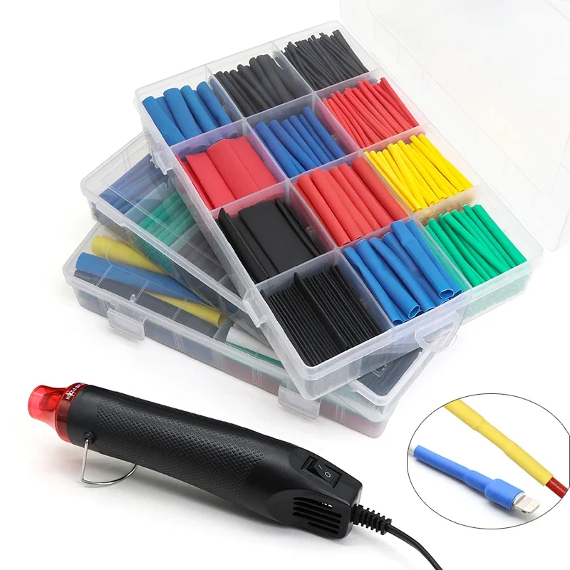 127328750pcs21HeatShrinkTubingWrappingkitShrinkableWire