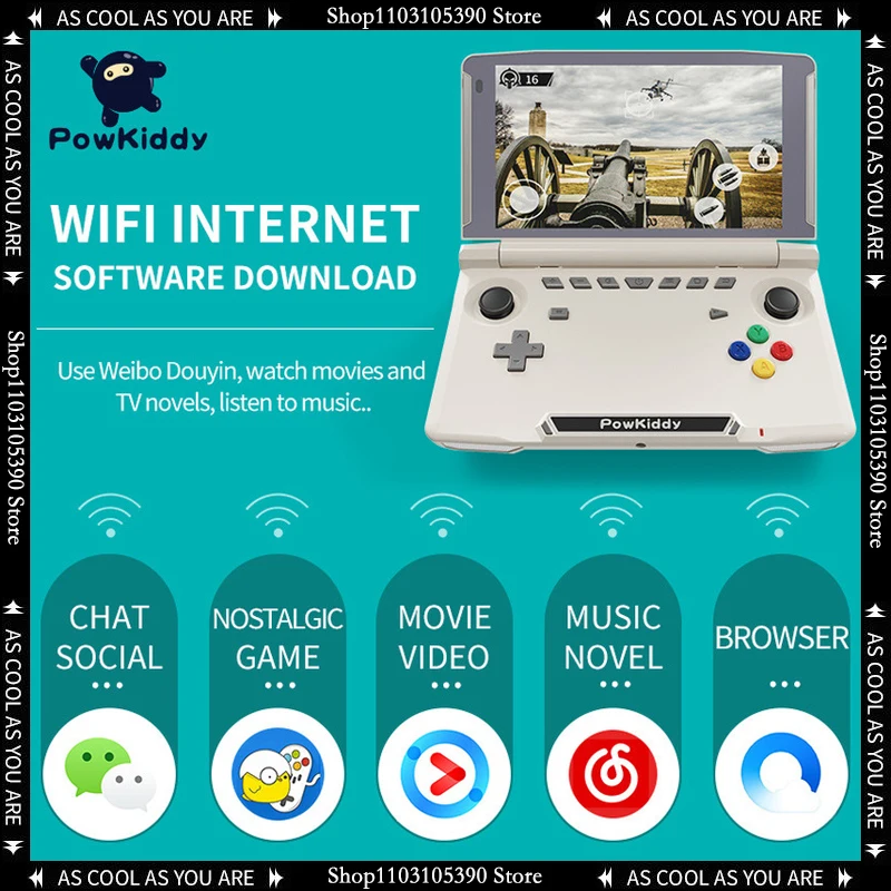 Powkiddy Bubble Machine Hall X18S Android Handheld Psp Flip Rocker Original God Hand Tour Dc Macchina Da Gioco Portatile Portatile