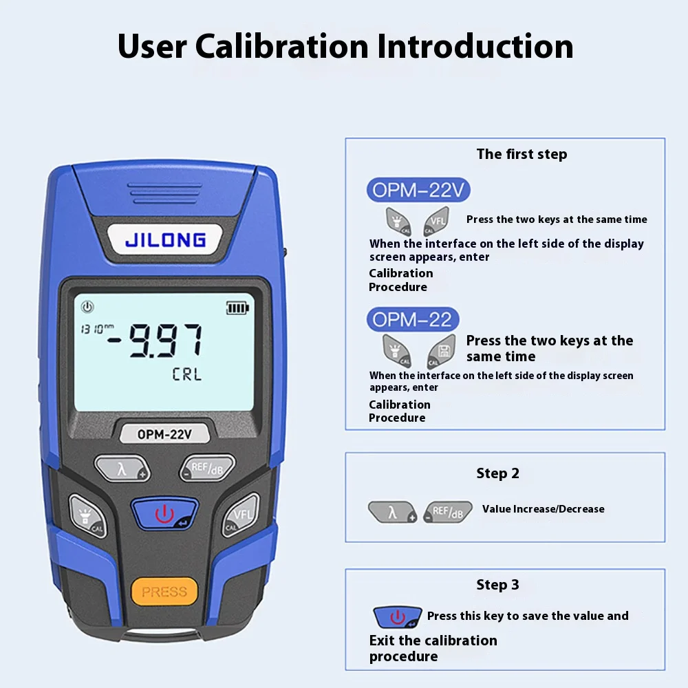 

Мини оптический измеритель мощности Jilong, красная лампа, универсальная радио, телевидение и телекоммуникация, оптическое затухание мощности