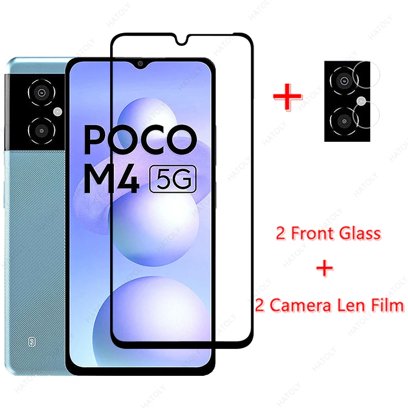 

For Xiaomi Poco M4 5G Glass for Xiaomi Poco M4 5G Tempered Glass Film Screen Protector Glass for Poco F4 GT M4 M3 X3 X4 Pro F3