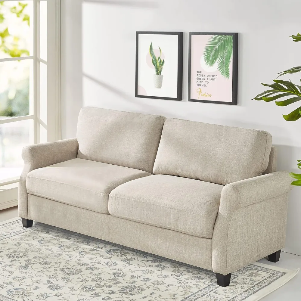 

Sofa, Simple Tool Free Assembly Beige Product Dimensions 29.3 "D 77.6" W 32.3 "H，Sofa