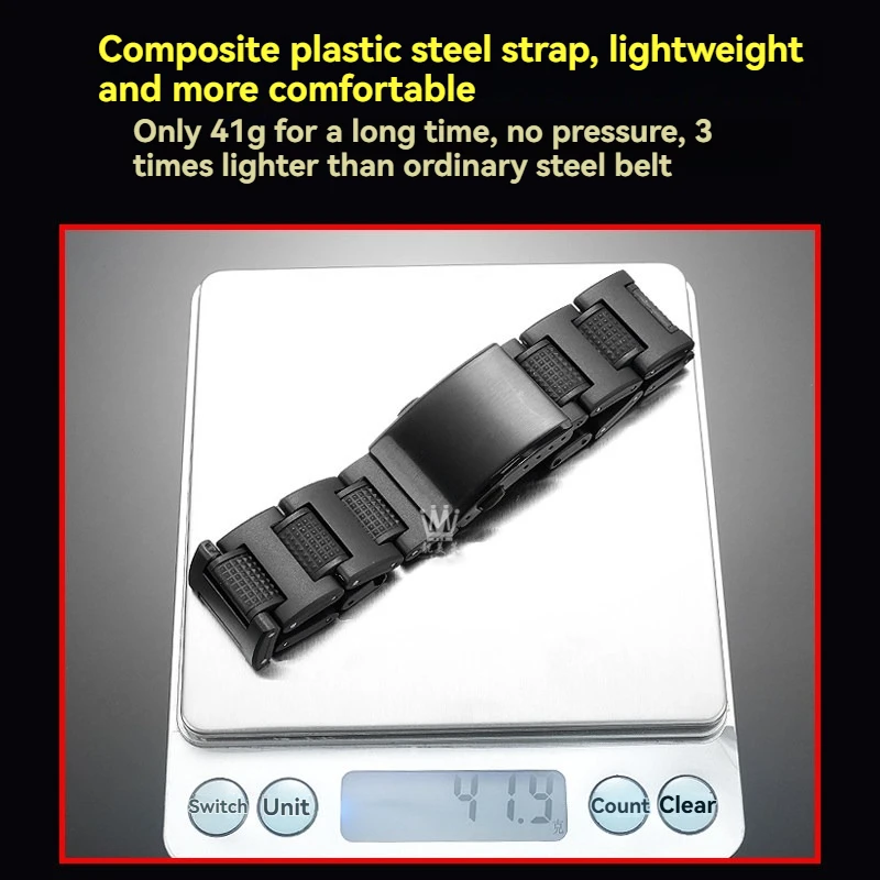 Versatile Composite Resin Watch Band Strap - 22MM, 23MM, 24MM