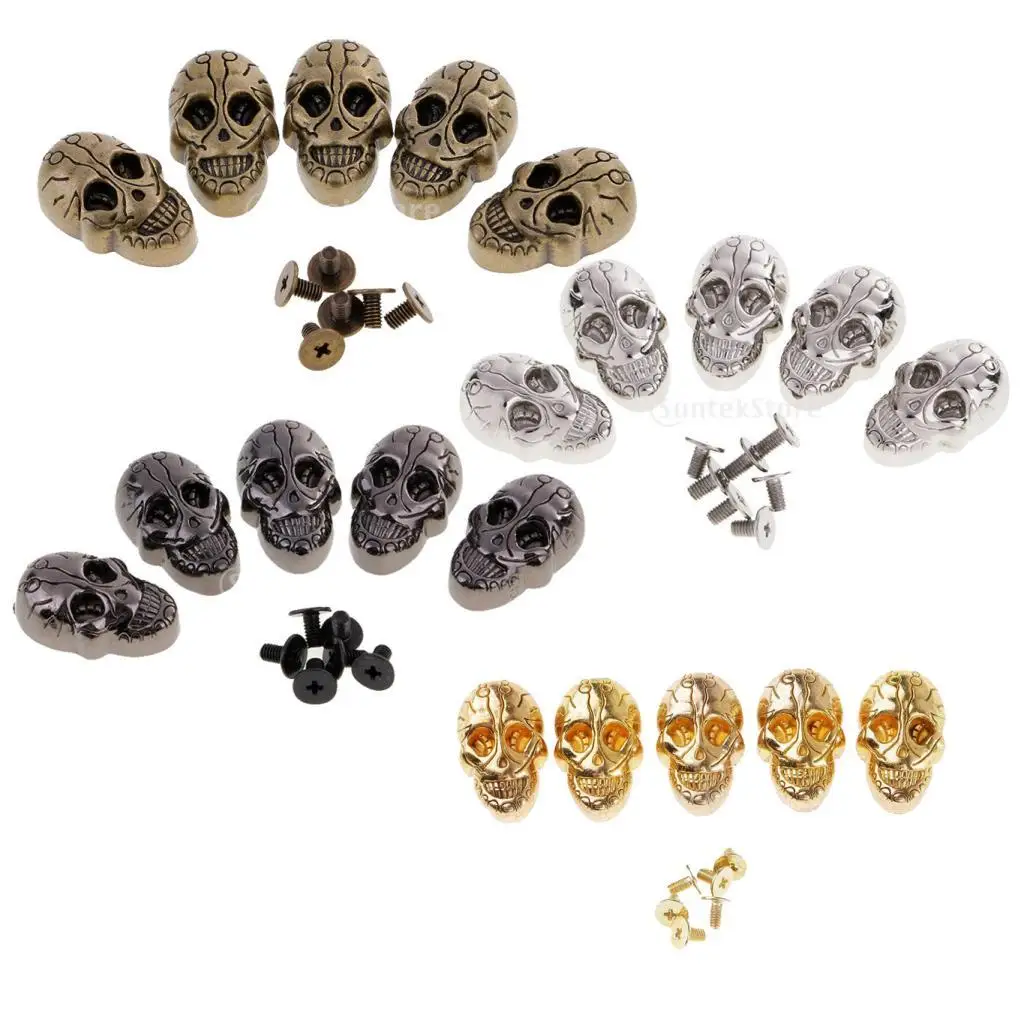 5 Sets of Skull Rivets Spikes Skull Decorative Rivets Decorative