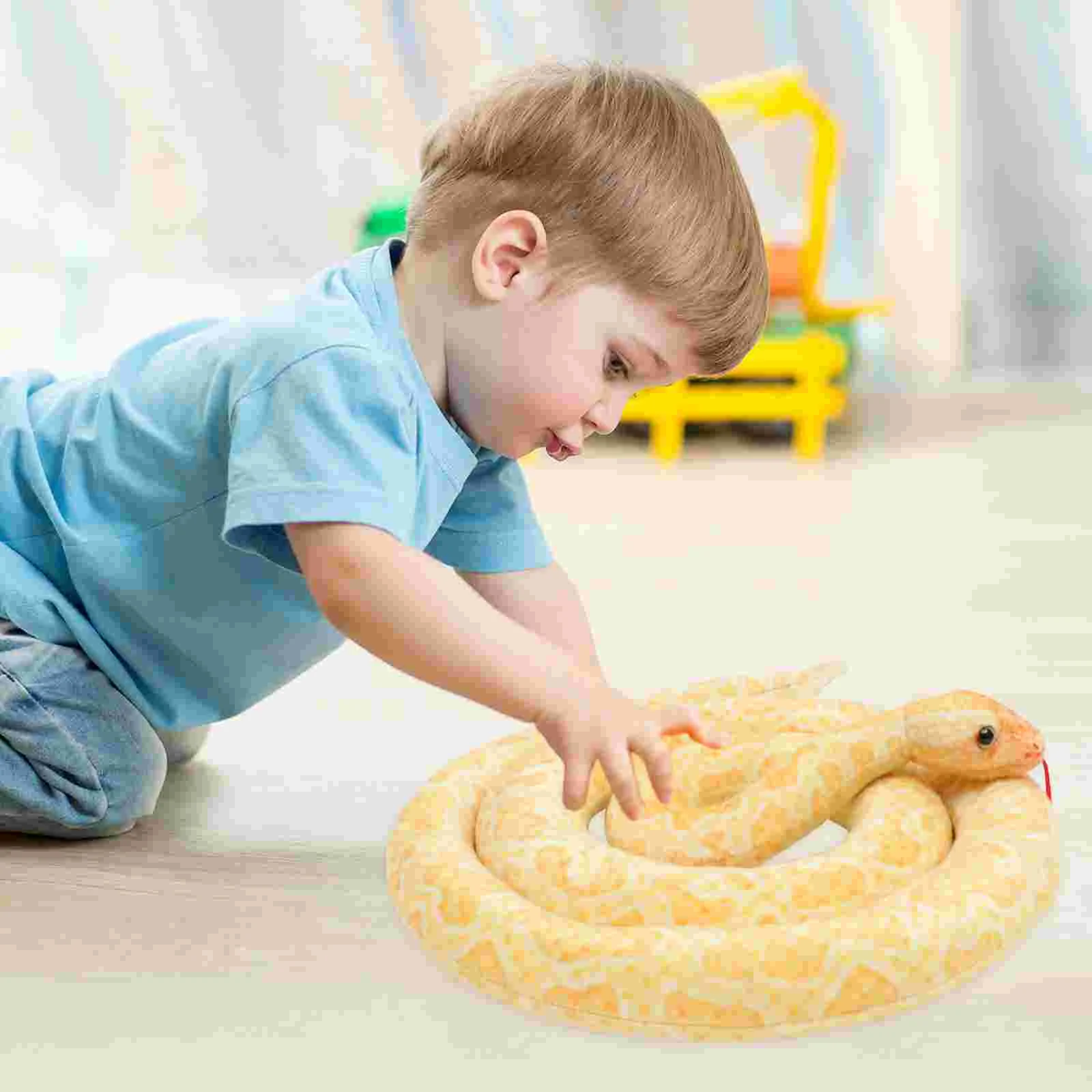 

Stobok Kids Children Toyss Kids Plush Snake Simulation Boa Stuffed Realistic Stuffed Snake Prank Snake Stuffed