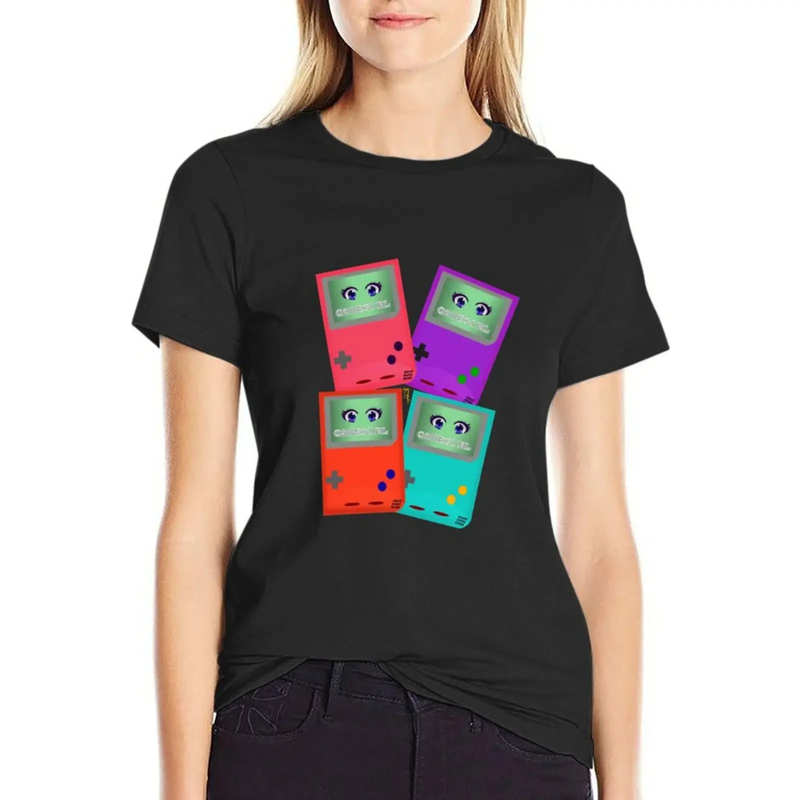 

GAMEGIRL T-Shirt Short sleeve tee graphics summer top funny t shirts for Women