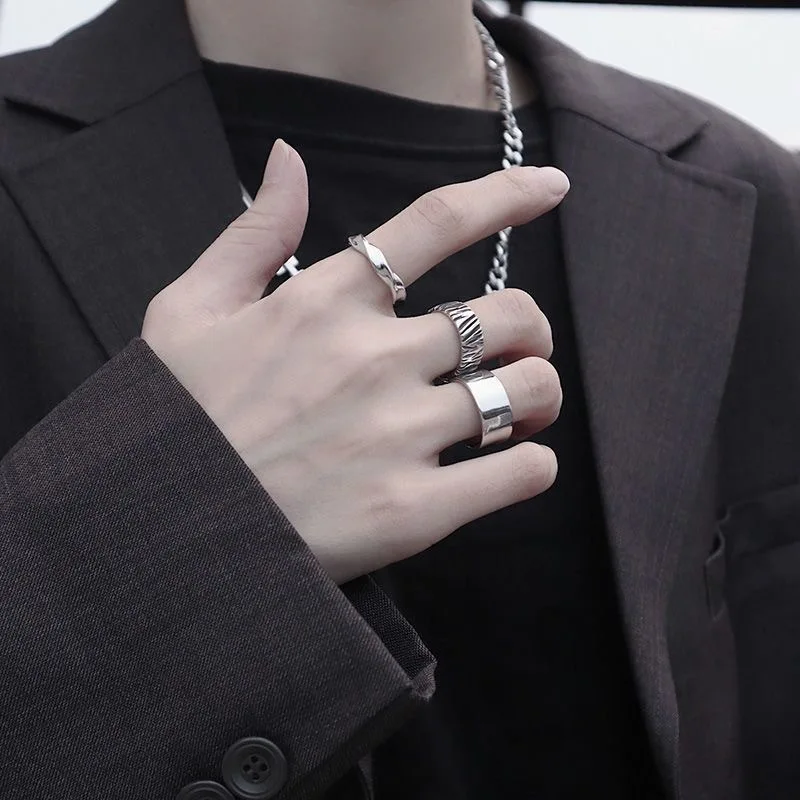 

Men's Trend Open Adjustable Ring High Fashion Simple Hand Accessories