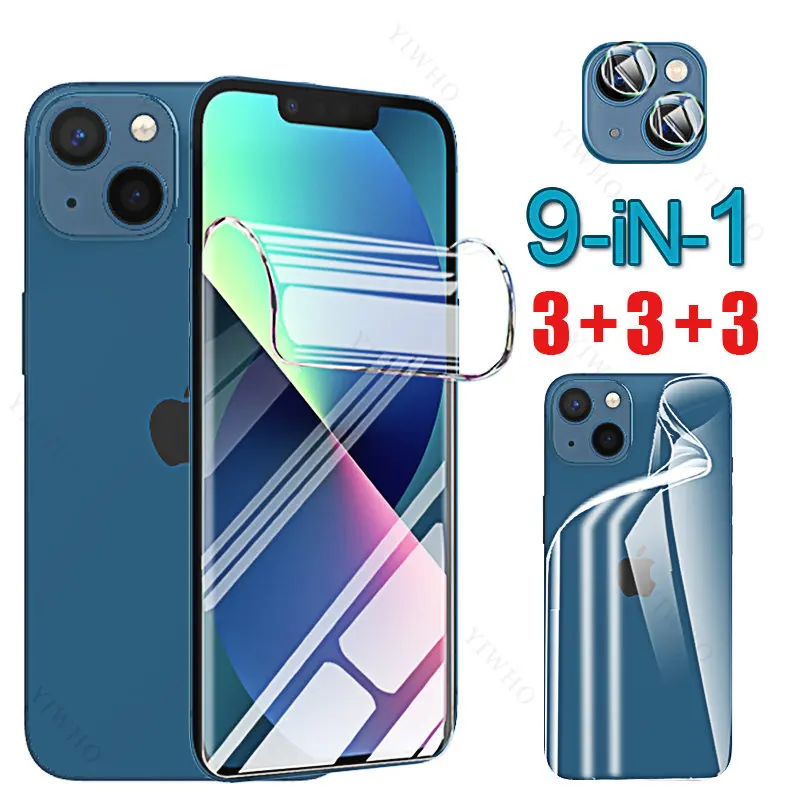 Teansparent Hydrogel Film Proteggi Schermo Back Water Gel Per Iphone 13 Hd Obiettivo Della Fotocamera Per Apple Iphone 13 6.1 "A2633 Non Vetro