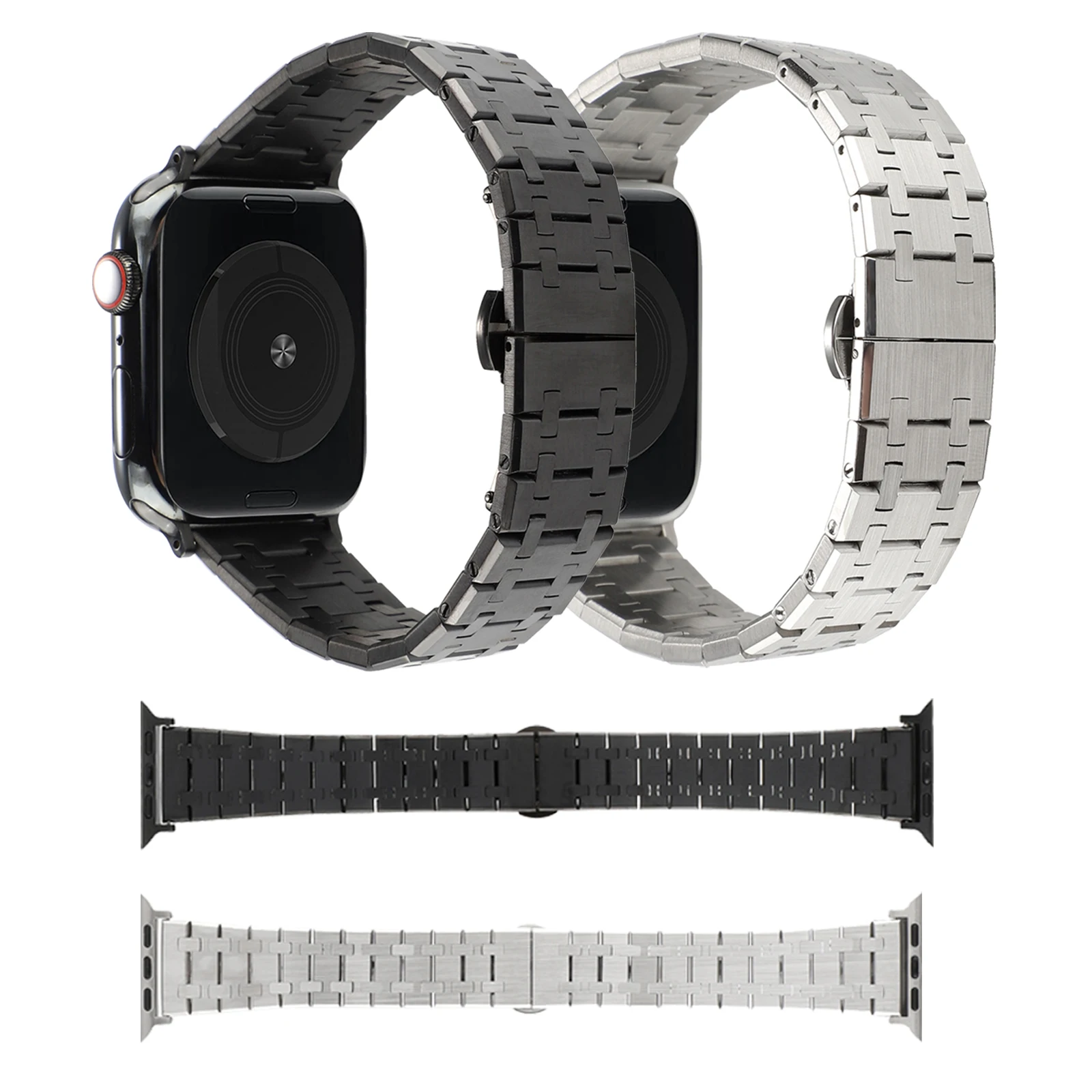 Metal Strap For Apple Watch Band 38 40 41mm Stainless Steel Bracelet