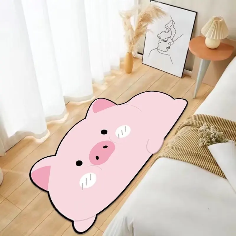 

Cute Pig Printed Carpet Cartoon Child Game Area Rugs Kids Play Floor Mat Bedside Sofa Home Decor Carpets for Living Room Bedroom