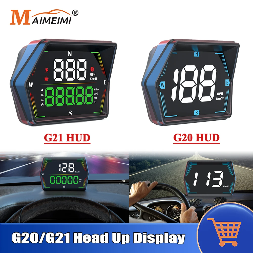 G20 G21 헤드업 디스플레이 범용 차량용 LED 디지털 속도계 MPH KM/..