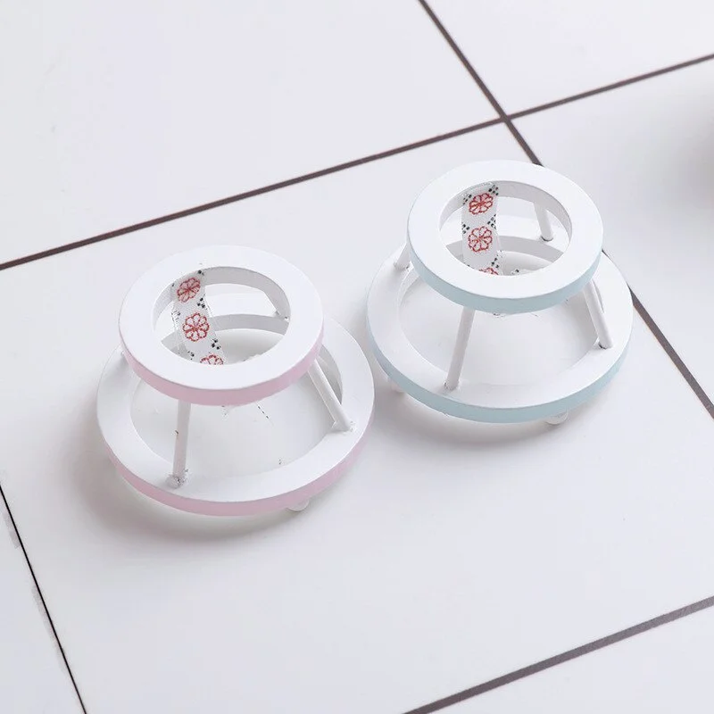 HOUSE Miniatures Baby Walker Toy Simulation Walking Chair Model for 1:12 Dollhouse Accessories 2