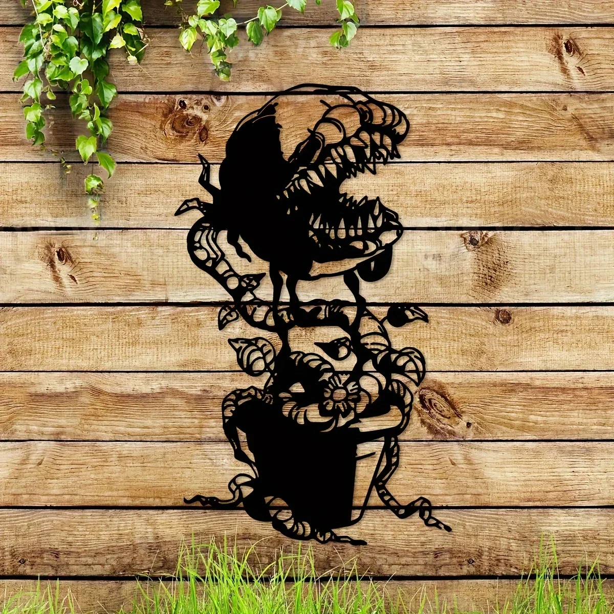 

Indoor Decoration, Creative Cannibal Flower Iron Crafts, Great For Living Room Bedroom, Outdoor Wall Decoration,11.81*7.08inch