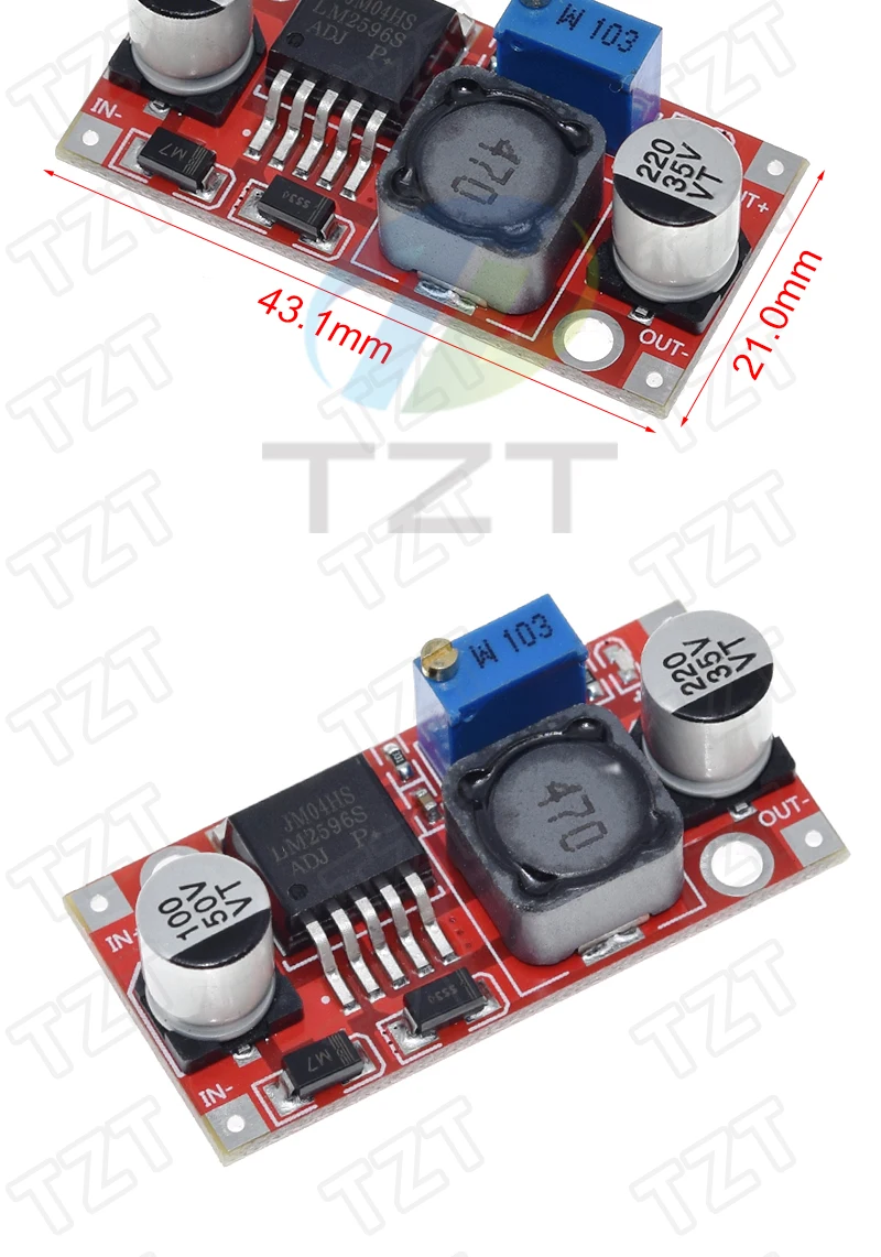LM2596 DC-DC Schritt-down Power Supply Module 3A Einstellbare Schritt-down Modul LM2596S Spannung Regler 24V 12V 5V 3V Für arduino – Detail 8