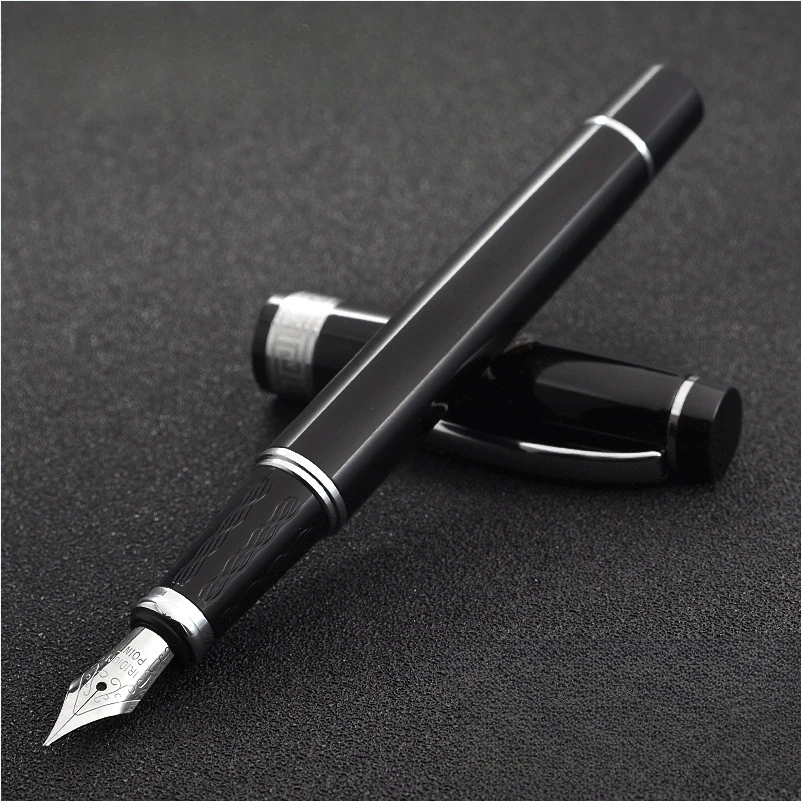 

Fine Nib Fountain Pen Set Metal Body Calligraphy Writing Ink Converter Included