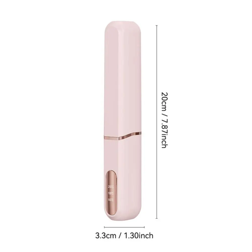 Portable Wireless Hair Straightener 3 Temp Settings Type-C Straight Hair Comb Mini with Lid Straightening Comb