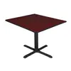 48" Square Melamine Dining Table X-Base Restaurants and Cafes 1