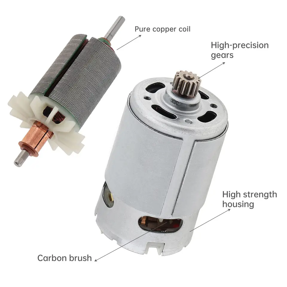 RS550 DC Motor 10.8V/12V/16.8V/18V/21V Micro Electric Screwdriver Motors with 9/11/12/13/14/15 Teeth High Torque Gear Box Motor image 4