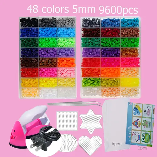 Hama Beads Box Embalagem Thermal mosaic Ferro Educação Beads, Ironing beads Fuse Beads Brinquedo DIY, 24 48 72 Cores 2.6MM 5MM - Image 20
