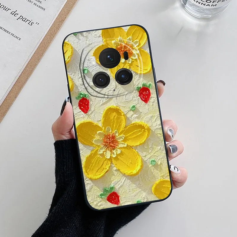 Lovely Cartoon Flower Slim Soft Silicone Phone Case Cover