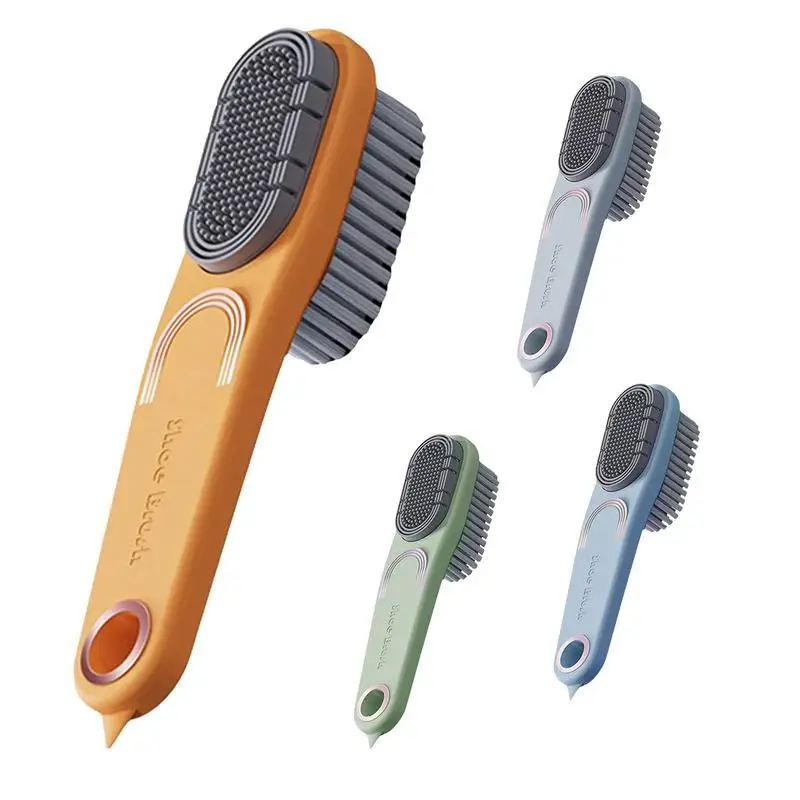 

Shoe Brush Stain Removing Double Sided Shoe Cleaning Brush Soft Bristle Scrubbing Cleaner With Long Handle For Stain Scrub Boots
