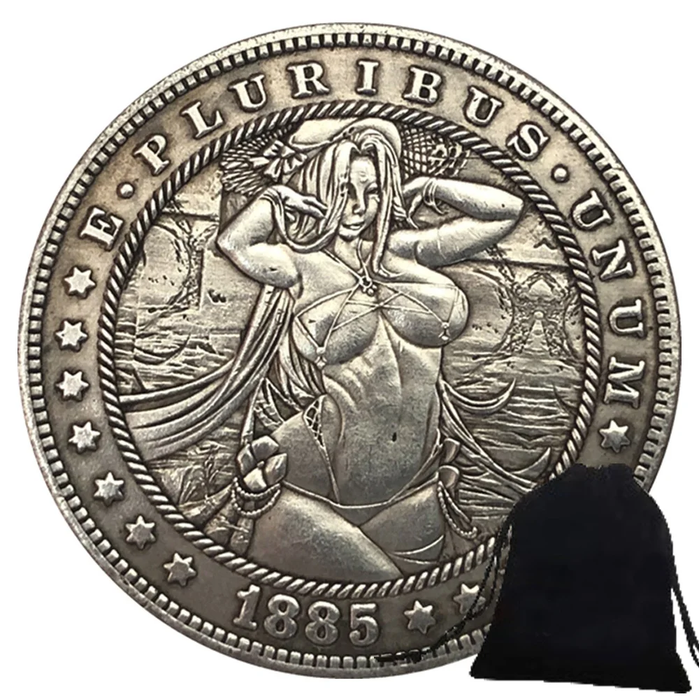 

Вечная Корона девочка Хобо никелевые забавные парные монеты забавная любовь монета вызов монета коллекционное искусство памятный значок + ...