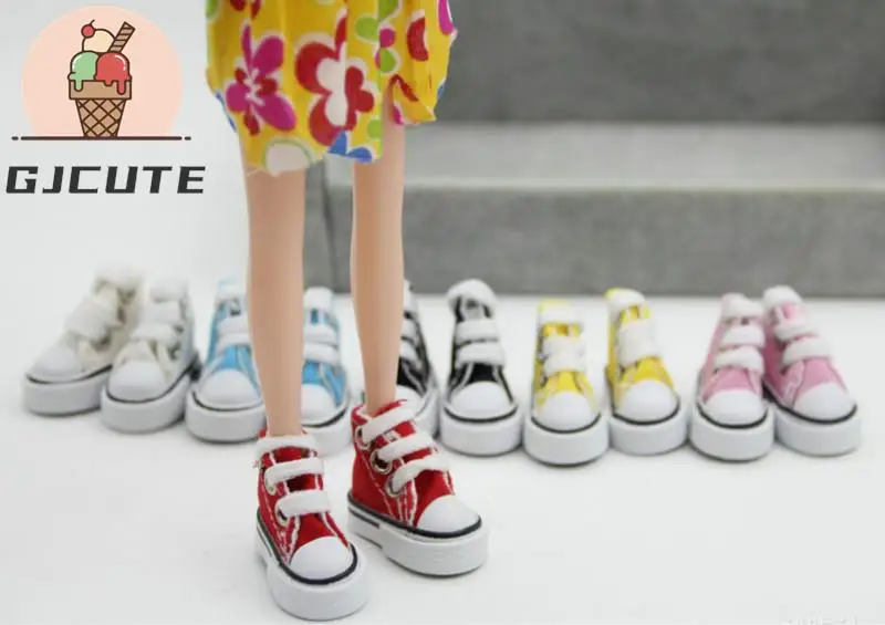 Doll Accessories Doll Shoes 2pcs=1pair 3.5cm Cute Mini Doll Shoes Denim Canvas Shoes