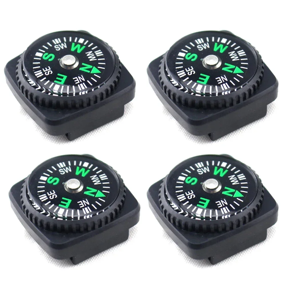 5PCS Watch Strap Button Compass Mini Portable Emergency Survival Navigation Travel Kits Outdoor Hiking Camping Accessories