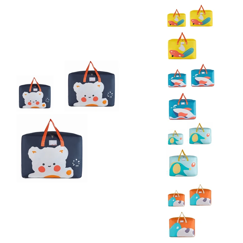 

Clothes Organizer Storage Bags Closet Cartoon Portable Box Folding Pillow Quilt Blanket Wardrobe Move Home Accessories