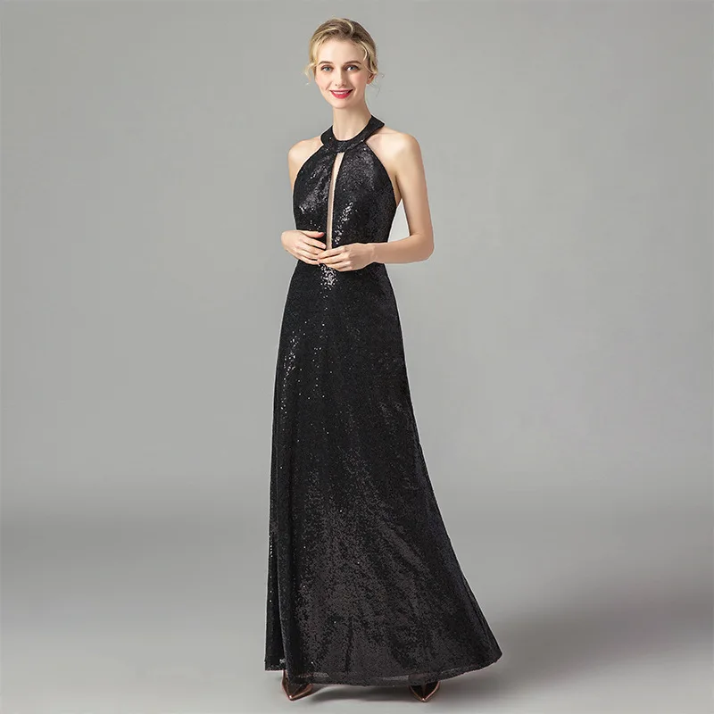 

F93 evening dress women's new style banquet noble and elegant temperament celebrity long slim party dress