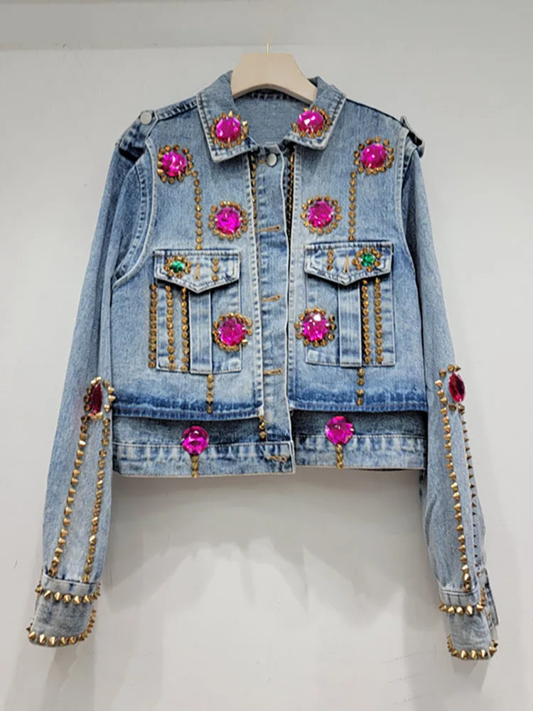 ジャケット・アウター Doublet 24ss denim patch jacket Oversize denim jacket with patches