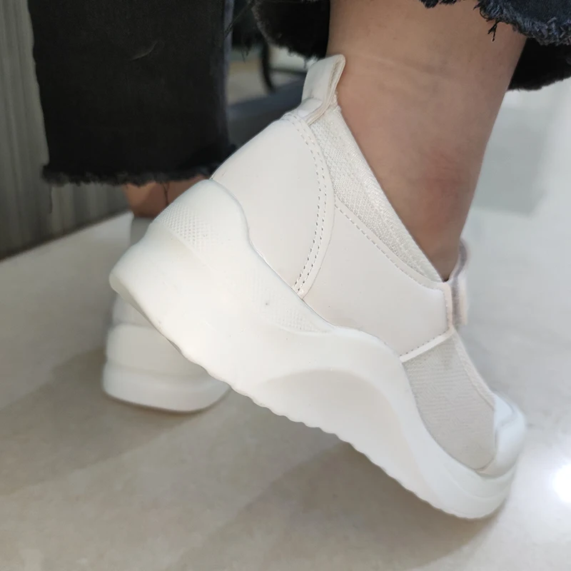 Rimocy Women Platform Flats 2022 New Hook Loop Thick Sole Casual Sneakers Woman Comfortable Light Breathable Sports Shoes Ladies