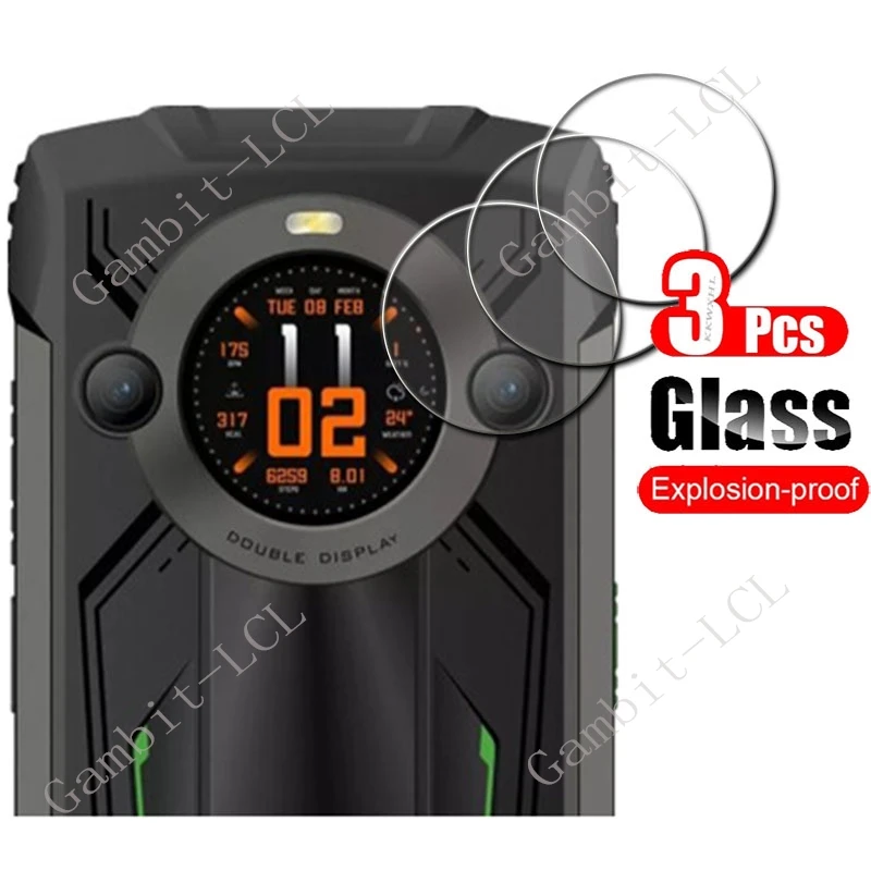 3-Pack 9H Tempered Glass Screen & Camera Lens Protector