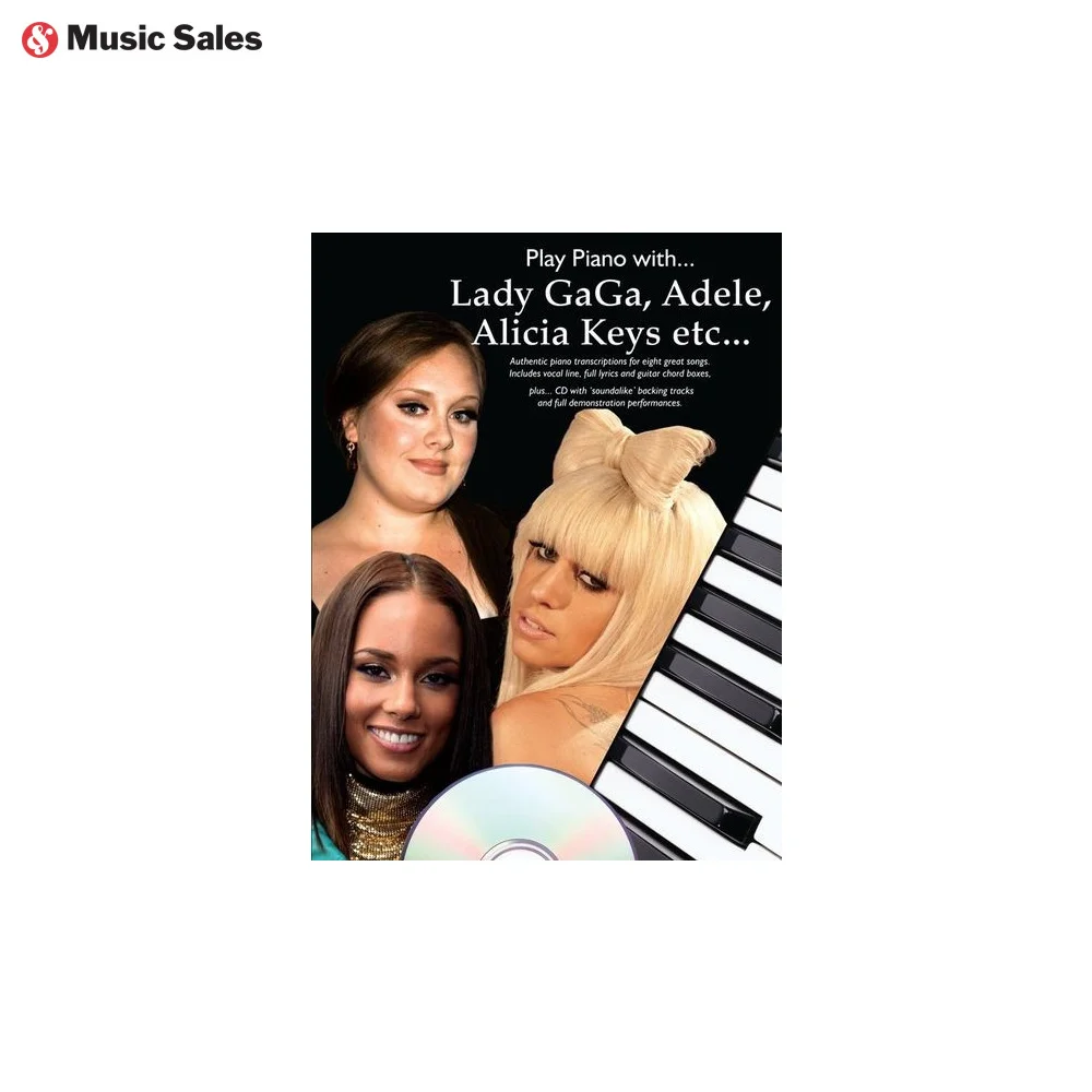 MusicSales AM1002749 - PLAY PIANO WITH LADY GAGA ADELE ALICIA KEYS ETC PVG BOOK/CD | Канцтовары для офиса и дома