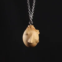 Wood Behelit Pendant Wooden Beherit Necklace Egg Of the king Griffith Cosplay Accessory 2