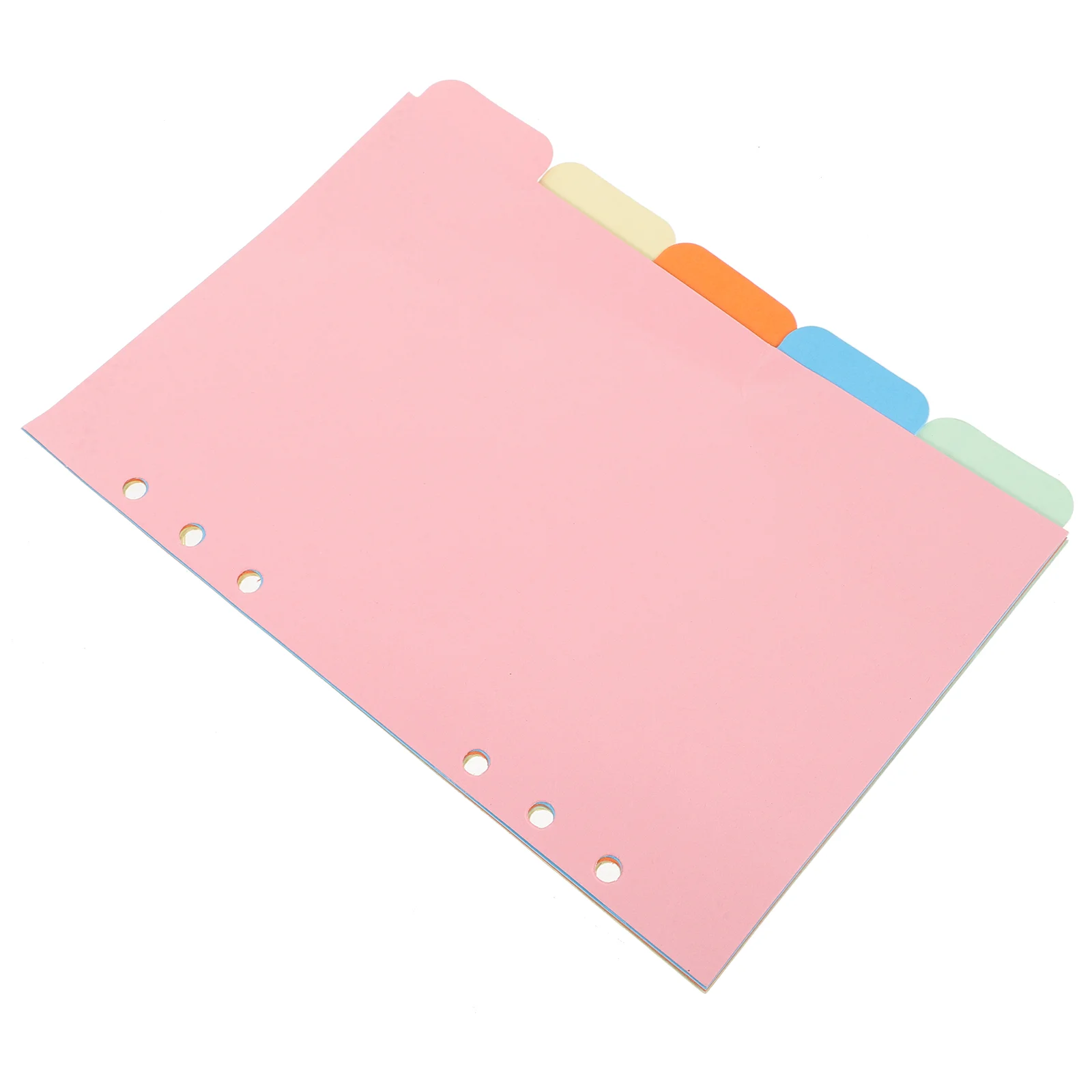 

2/1 Set Tab Dividers A5 Index Classified Lables 6-Holes Colorful Filler Project Sorter Pages for Plastic Adhesives Planner