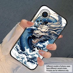 Sea White Dragon Design Silicone Soft Phone Case for OPPO A17 4G (BBM-BBM2505152)