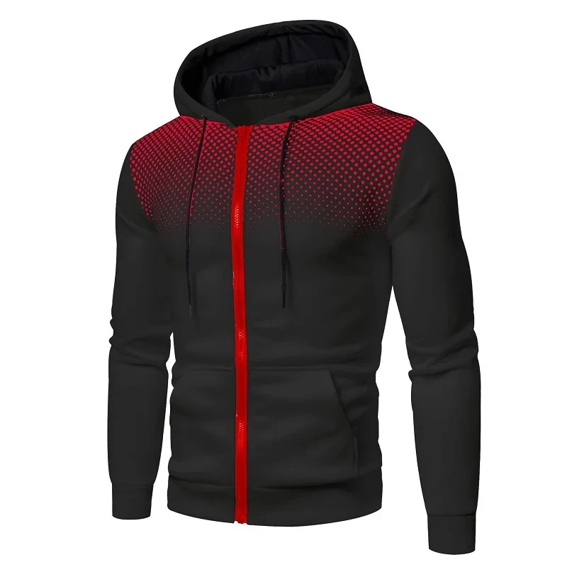 Men's monochrome wool sweater and pants set, sports casual zipper, European and American, new, autumn and winter, 2024
