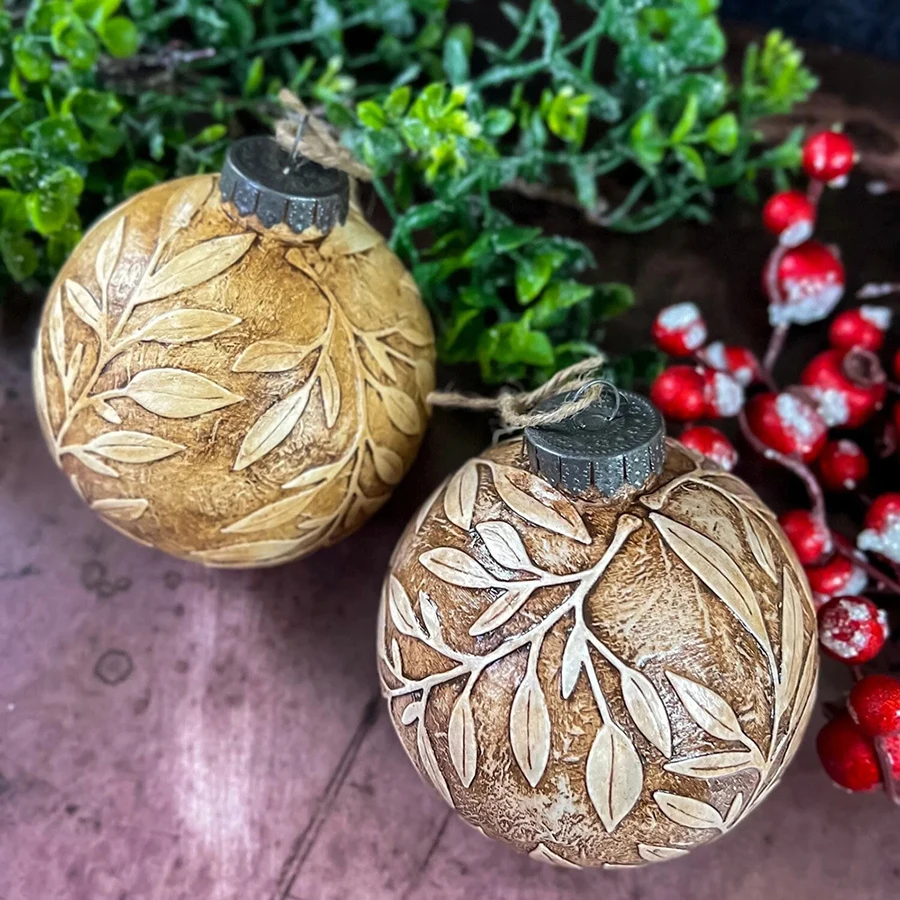 2025년 신규 겨울 크리스마스 소나무 잎 가지 금속 커팅 다이, DIY 스크랩북 나이프 몰드 블레이드 펀치 스텐실 카드 제작용