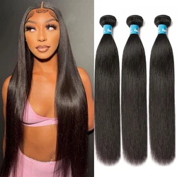 Human Hair Straight Bundles Bone Straight Bundles Double Drawn Virgin Hair 3 4 Bundles Peruvian Weave Human Hair Extensions