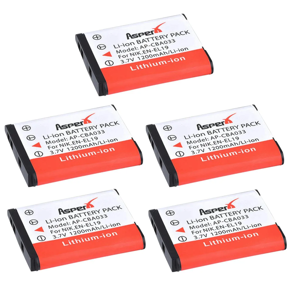 

EN-EL19 EN EL19 Bateria ENEL19 Digital Camera Battery for Nikon S100 S2500 S2600 S3100 S6400 S4100 S4150 S3300 S4300 Accessories
