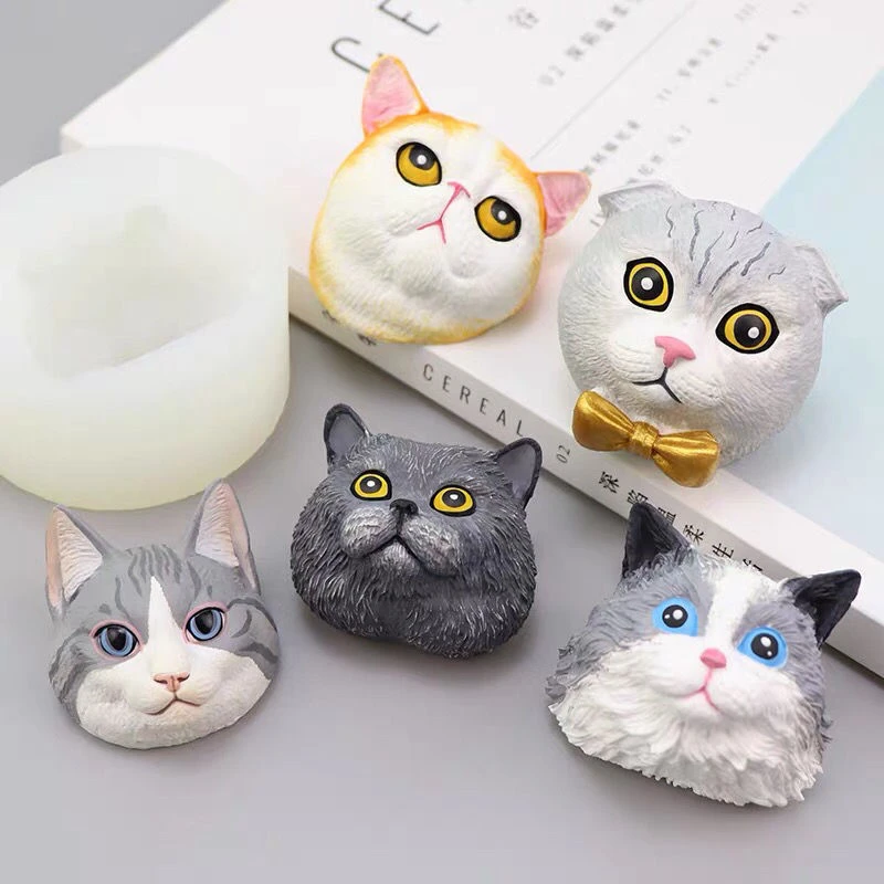 

Cute Cat Silicone Molds DIY Handmade Scented Candle Mold Homemade Animal Plaster Epoxy Resin Ornament Mould Home Ornaments