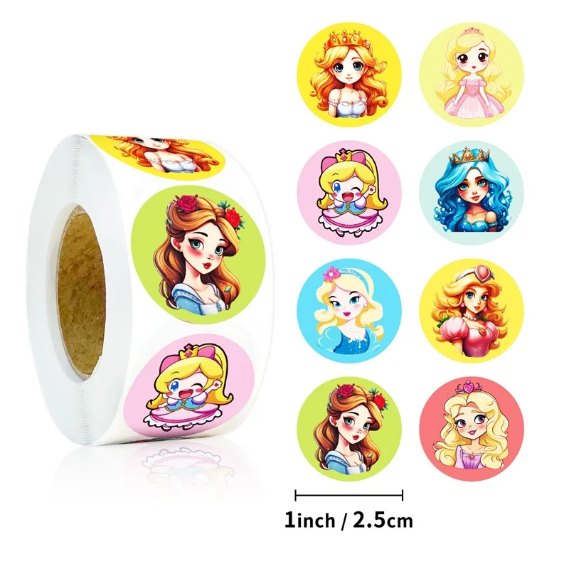 

500PCS Cute Curly Hair Girl Paper Sticky Sticker Labels Thank You Sticker Sealing Decoration Scrapbooking Stationery Supplies