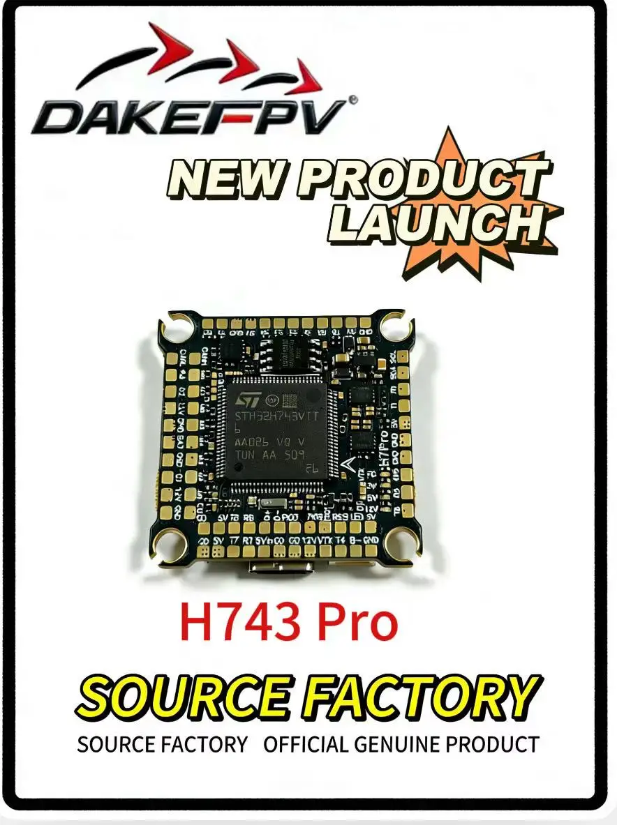 Contrôleur de vol pour drone de course FPV avec connecteurs et dissipateur thermique, compatible BetaFlight INAV Ardupilot.