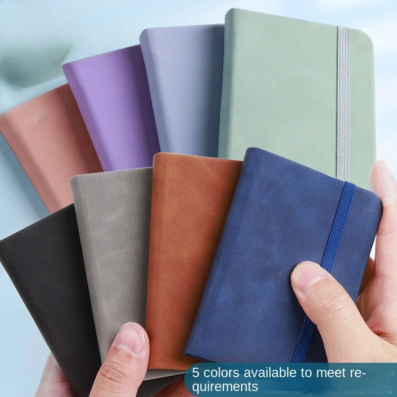 Mini libro A7 Piccolo taccuino portatile Blocco note portatile Tasca piccola Pelle Sensazione Pelle Note impermeabili Materiale scolastico - immagine 4