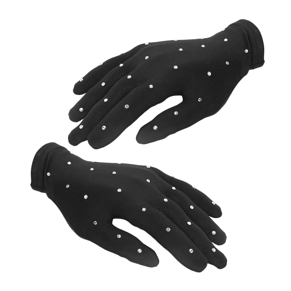 

1 Pair Stage Gloves Figure-Skating Party Performance Gloves Skating Decorative Party Glove