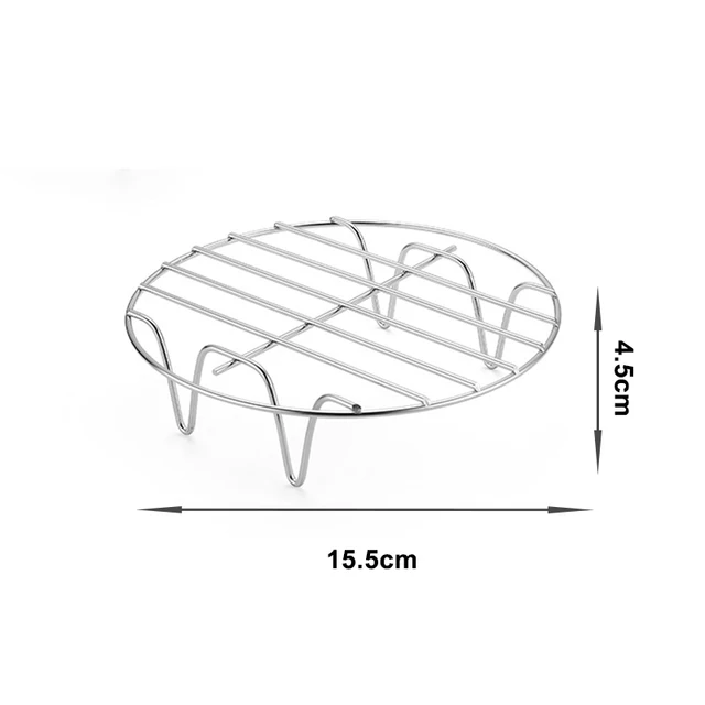 3Layer Air Fryer Rack 304 Stainless Steel Air Fryer Basket Tray Stackable Layered Dehydrator